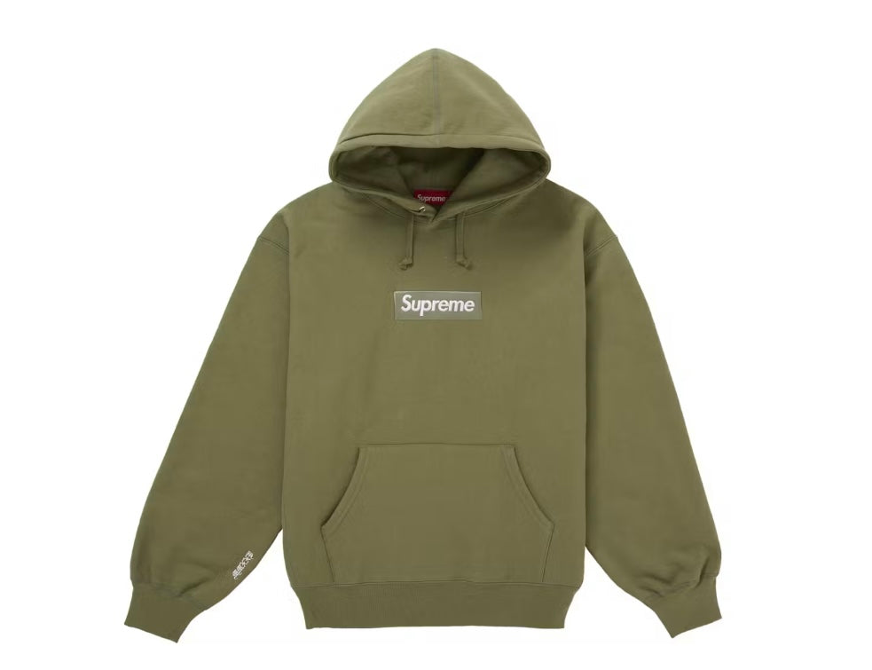 Supreme Box Logo Hooded Sweatshirt (FW25) Light Olive