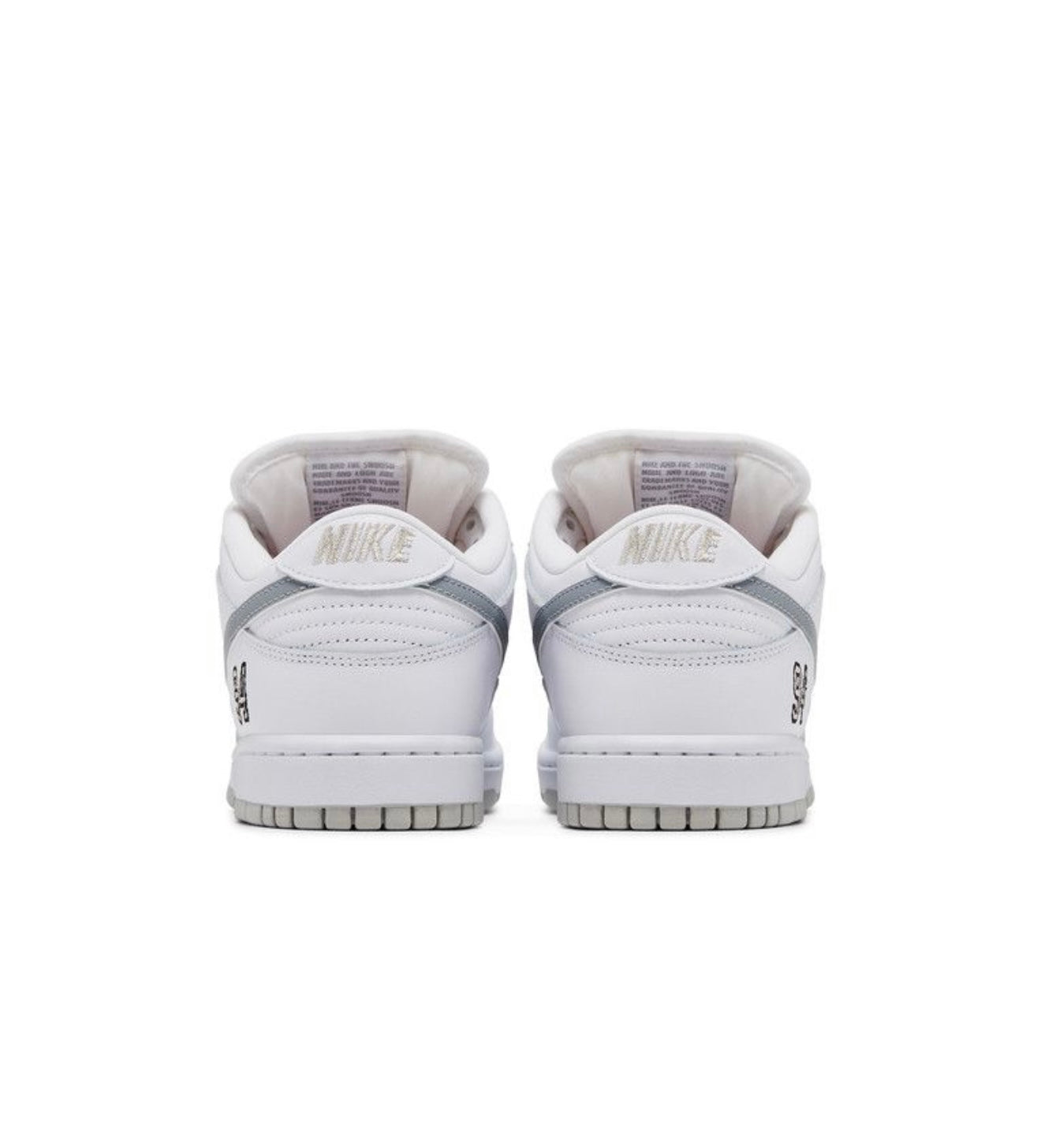 Nike SB Dunk Low Supreme 94 White Metallic Silver