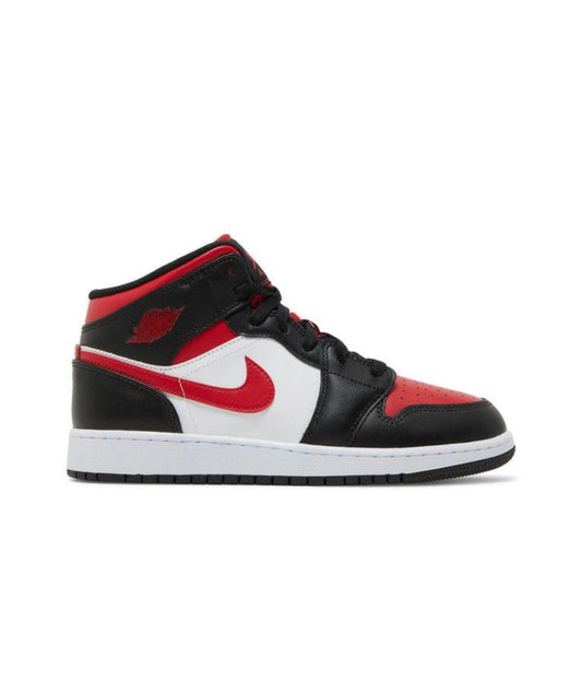 Air Jordan 1 Mid Black Fire Red