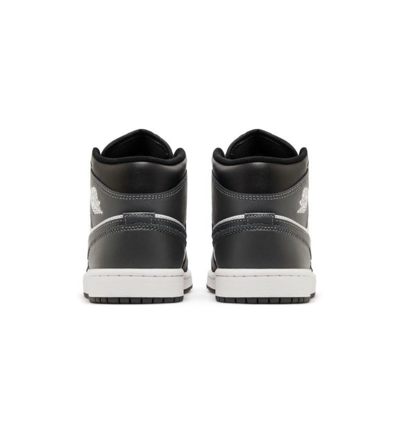 Jordan 1 Mid Black White Iron Grey