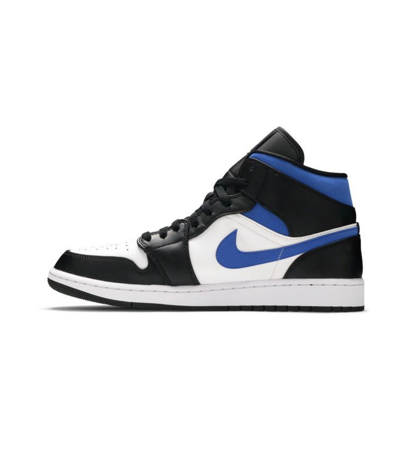 Jordan 1 Mid White Black Racer Blue