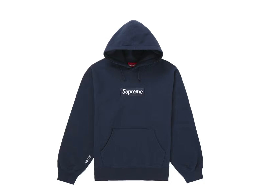 Supreme Box Logo Hooded Sweatshirt (FW25) Navy