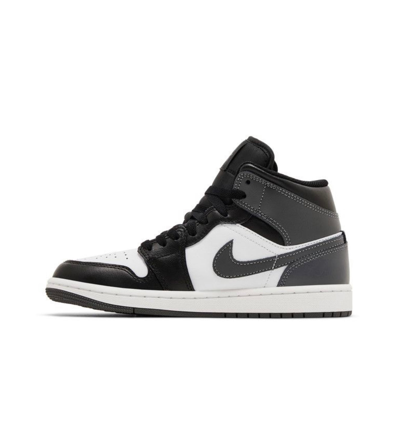 Jordan 1 Mid Black White Iron Grey