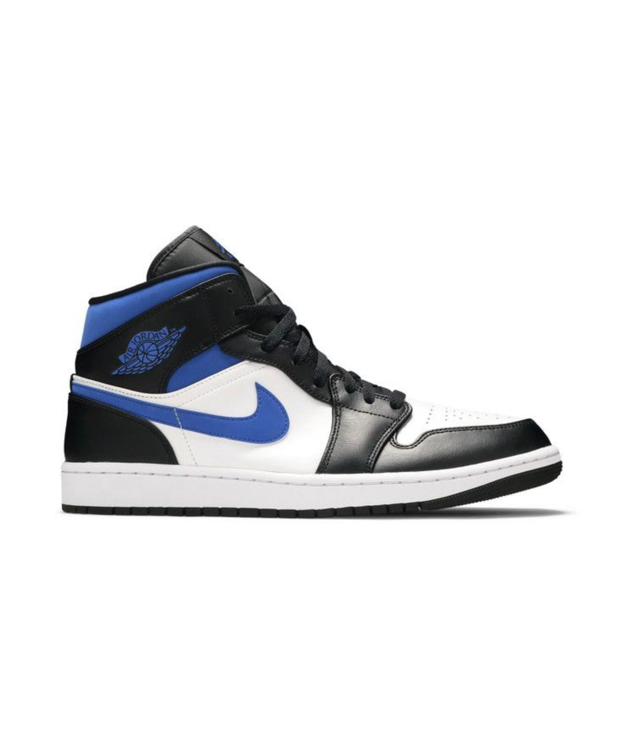 Jordan 1 Mid White Black Racer Blue