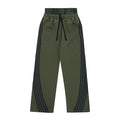STRIPED JOGGER - ARMY GREEN