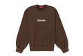 Supreme Washed Box Logo Crewneck Brown