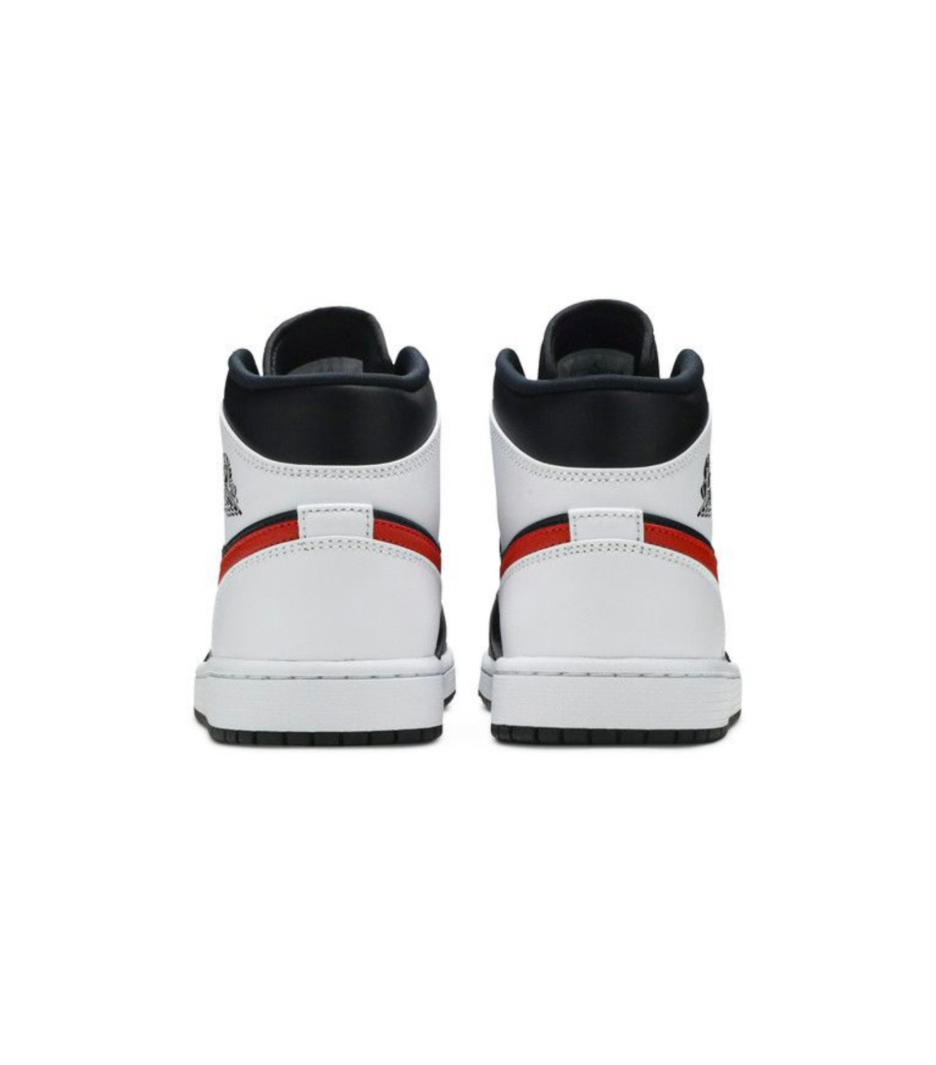 jordan 1 mid black chile red white foot locker