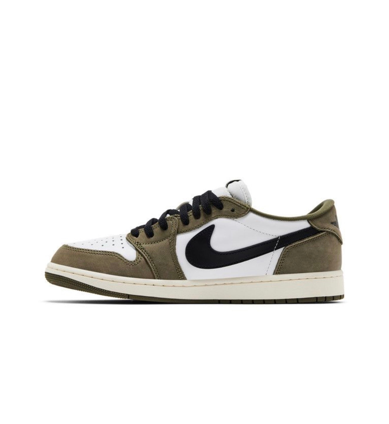 Jordan 1 Retro Low Medium Olive Summit White Sail Black