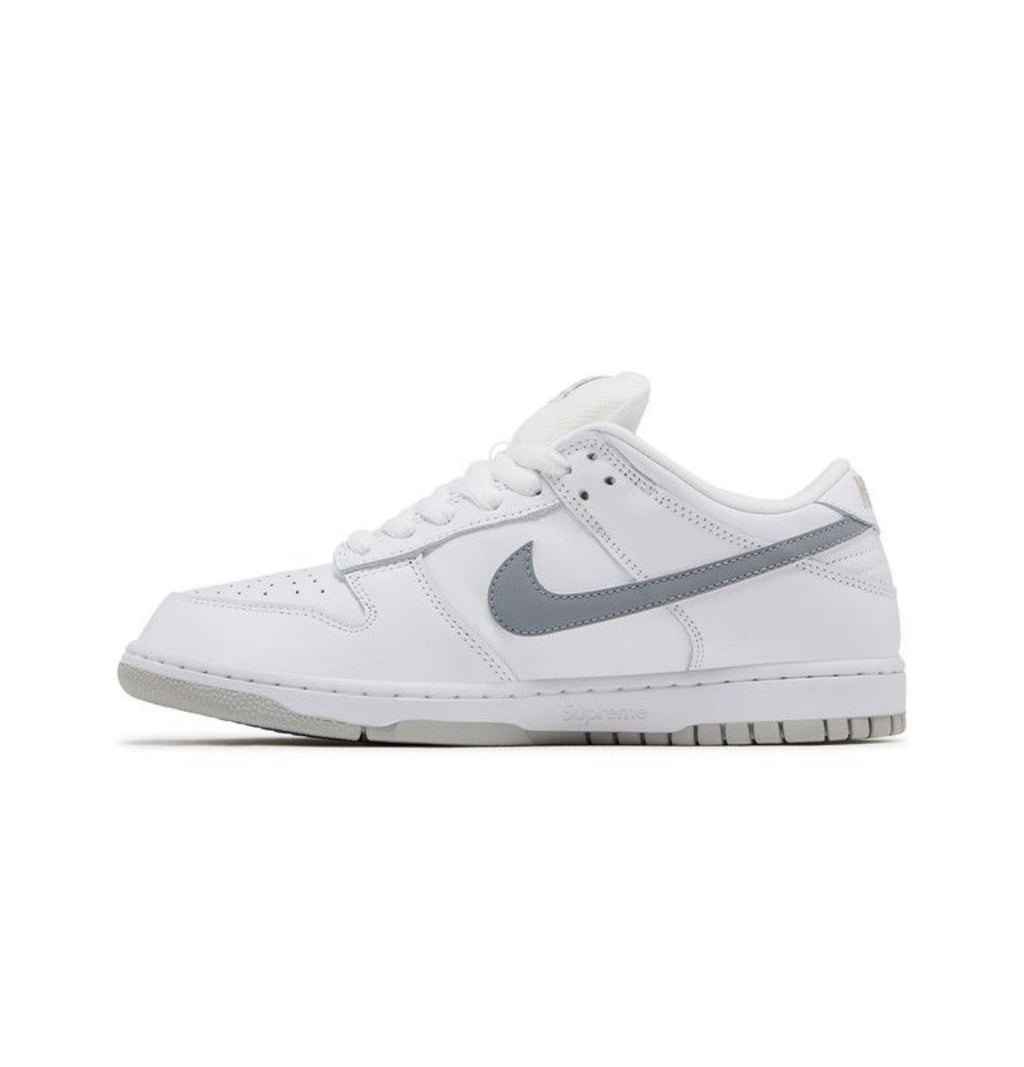 Nike SB Dunk Low Supreme 94 White Metallic Silver