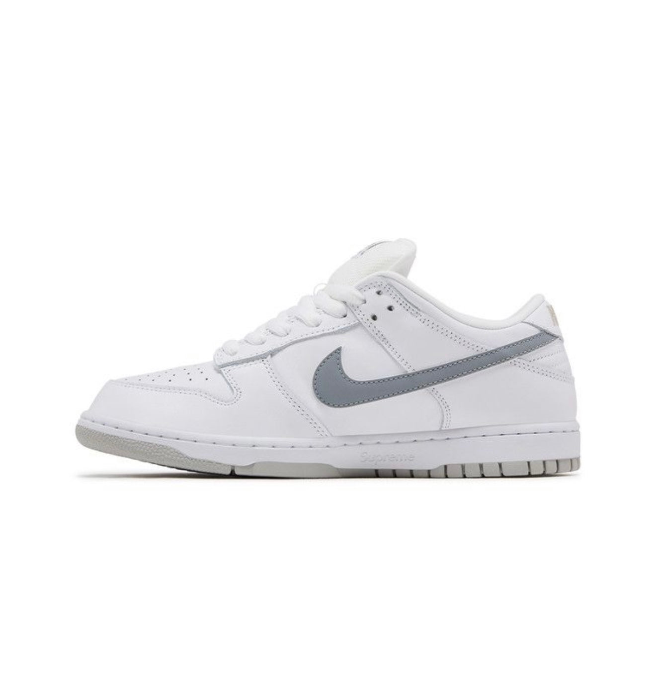 Nike SB Dunk Low Supreme 94 White Metallic Silver