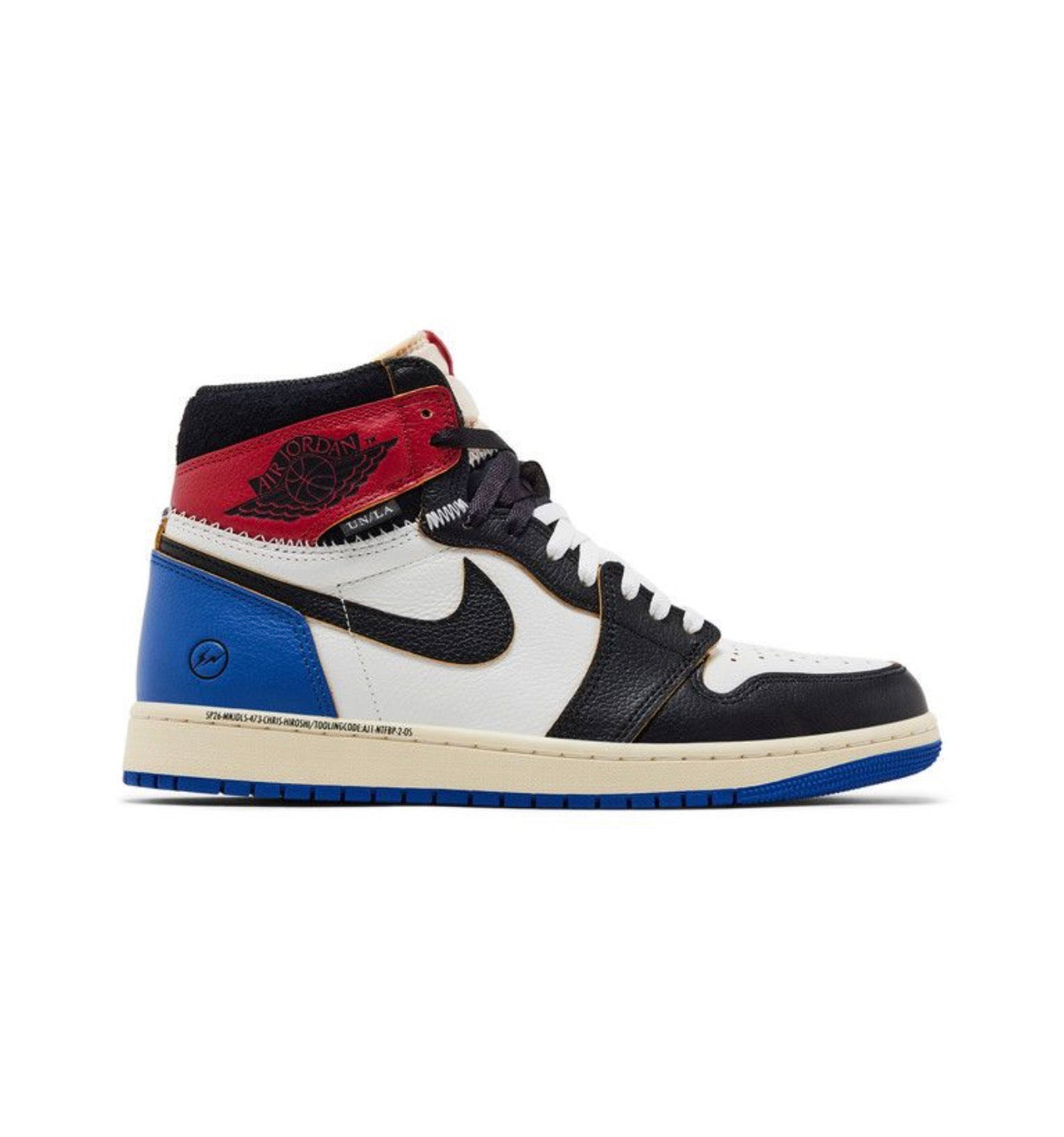 Jordan 1 Retro High OG SP Fragment x Union LA Varsity Red Sport Royal