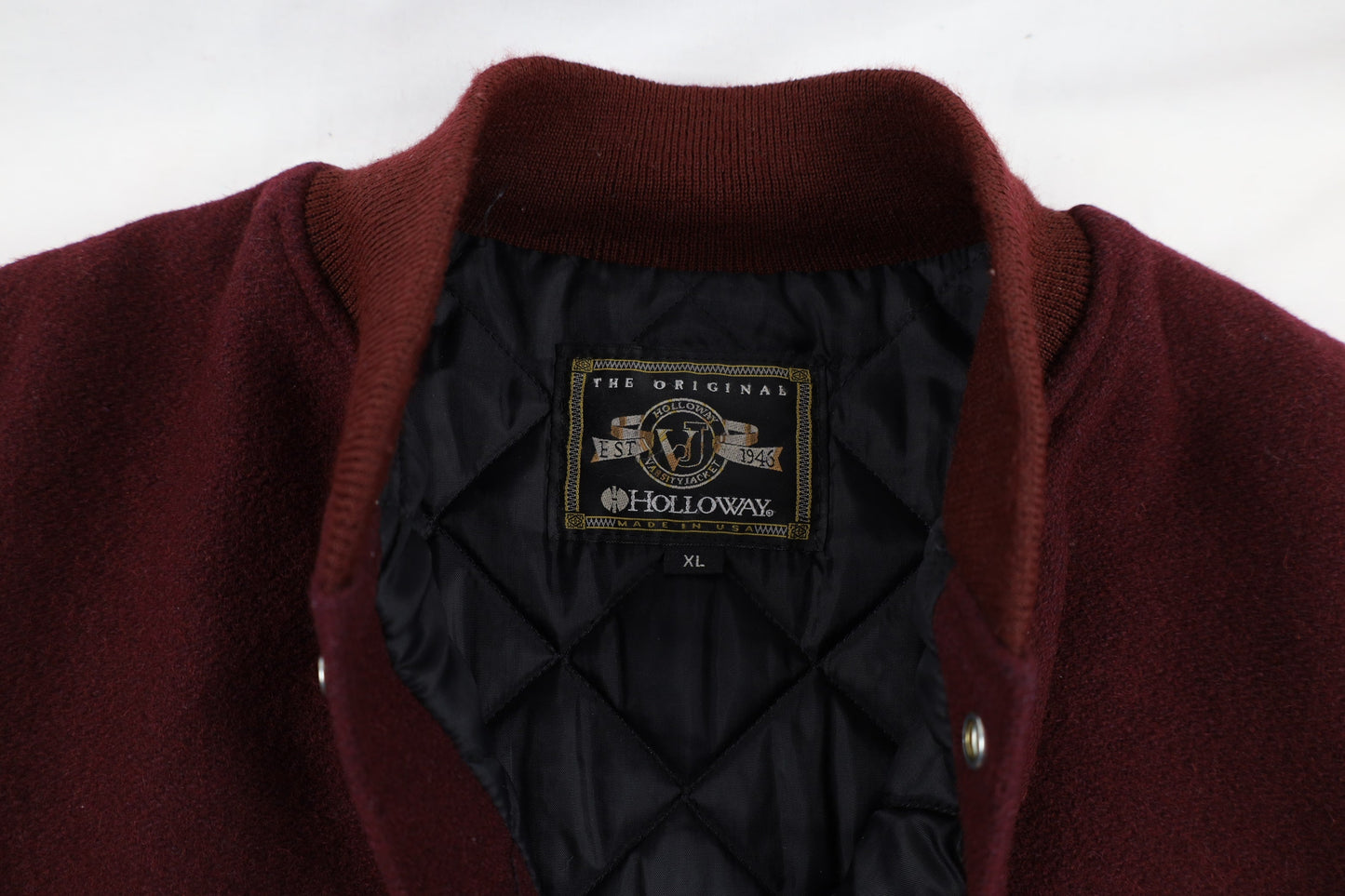 Holloway Nahka Punainen Varsity Jacket