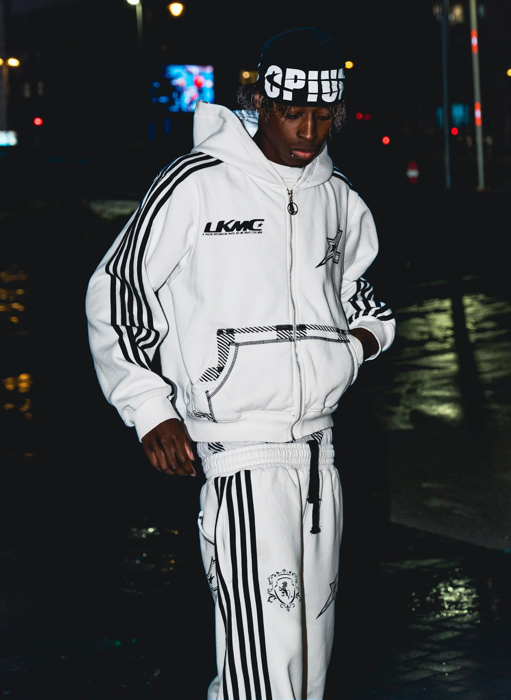 JOGGER STRIPED - WHITE