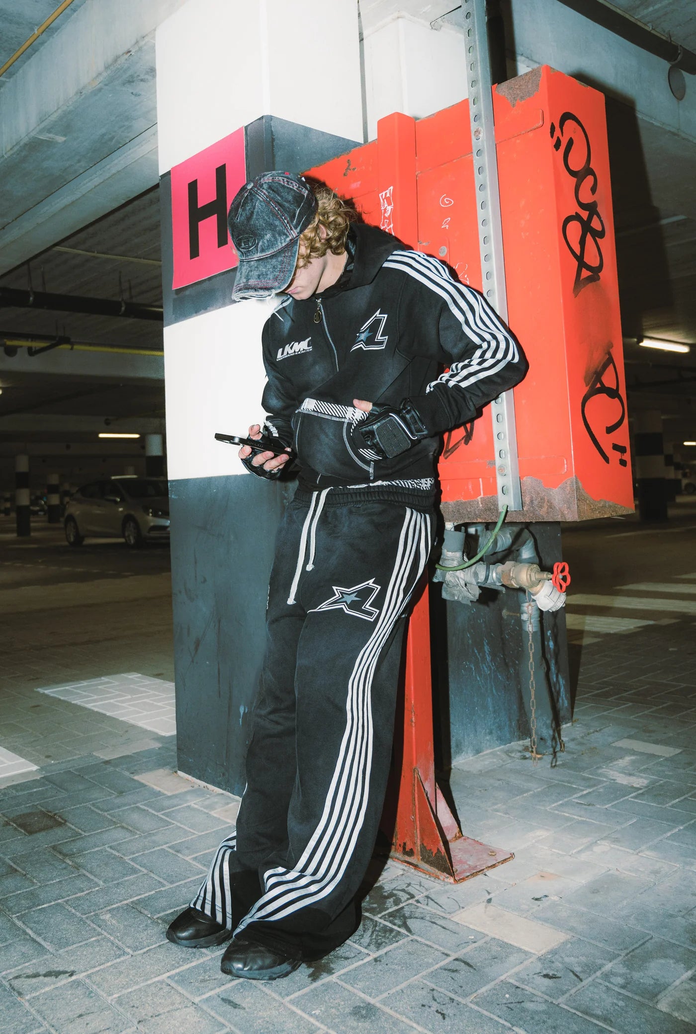 JOGGER STRIPED - BLACK