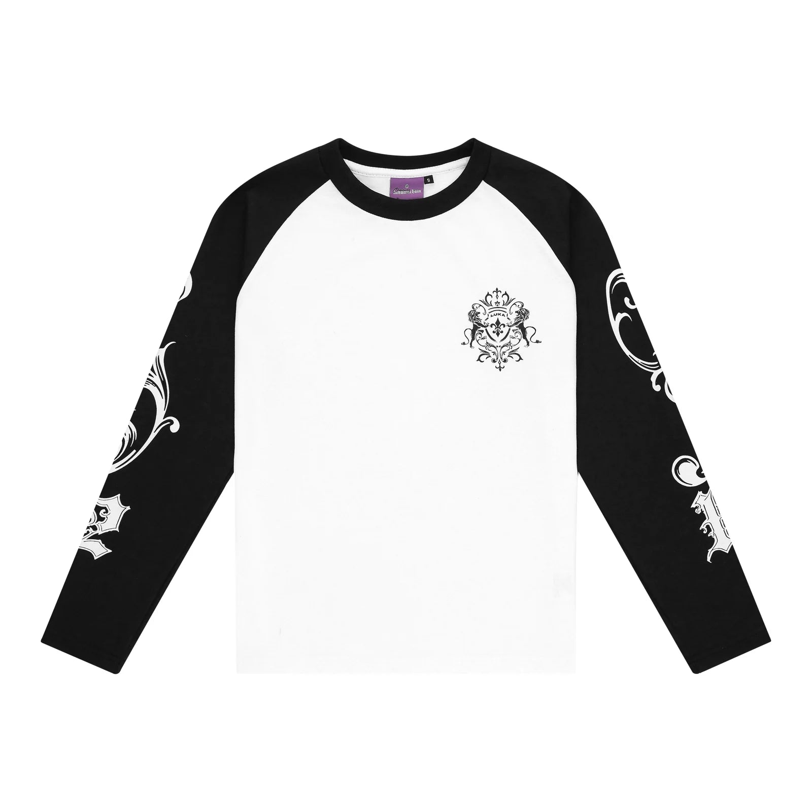 LUKAMACHAIN ​​Longsleeve Black - Ancient Flower