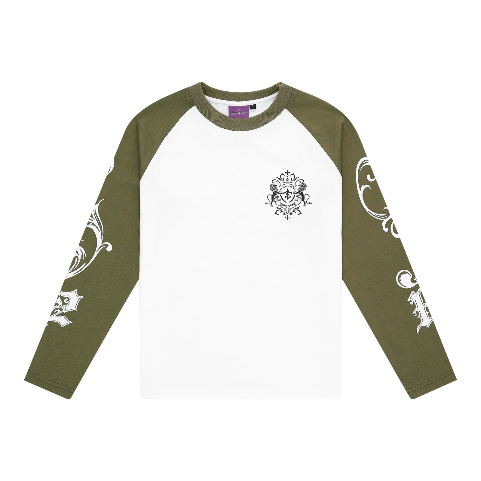 LUKAMACHAIN ​​Longsleeve Green - Ancient Flower