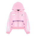 ZIP HOODIE STRIPED - PINK