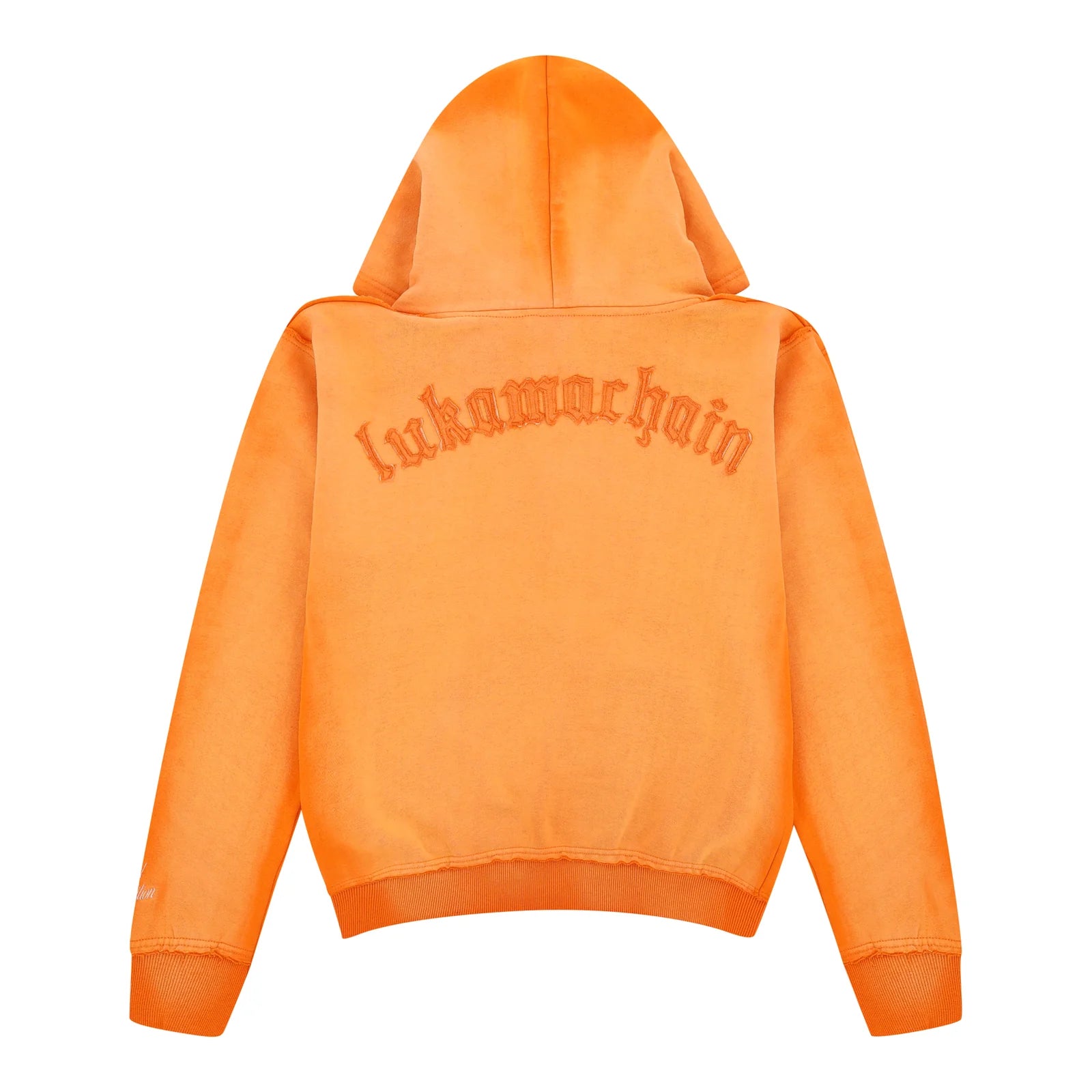LUKAMACHAIN ​​Distressed Zip Hoodie Orange (limited edition)