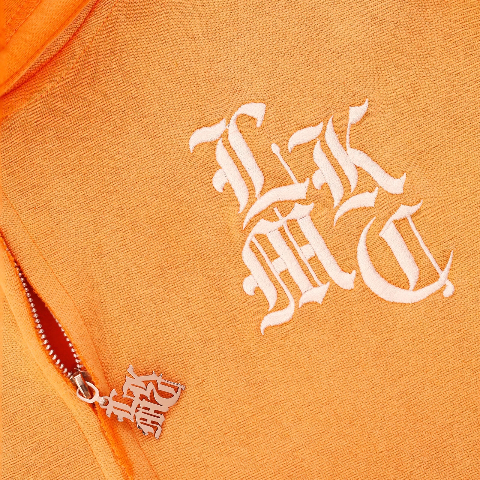 LUKAMACHAIN ​​Distressed Zip Hoodie Orange (limited edition)
