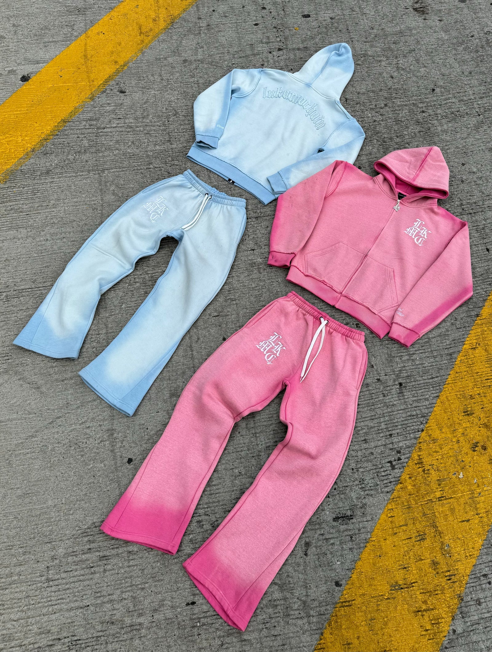 LUKAMACHAIN ​​Flared Jogger Baby Blue