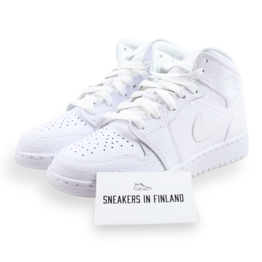 Jordan 1 Mid Triple White