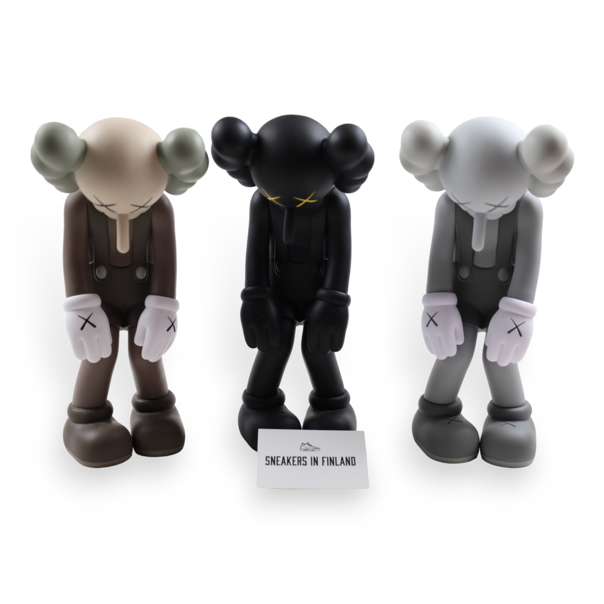 KAWS Small Lie Companion Vinyl Figure Black / Gray / Brown set