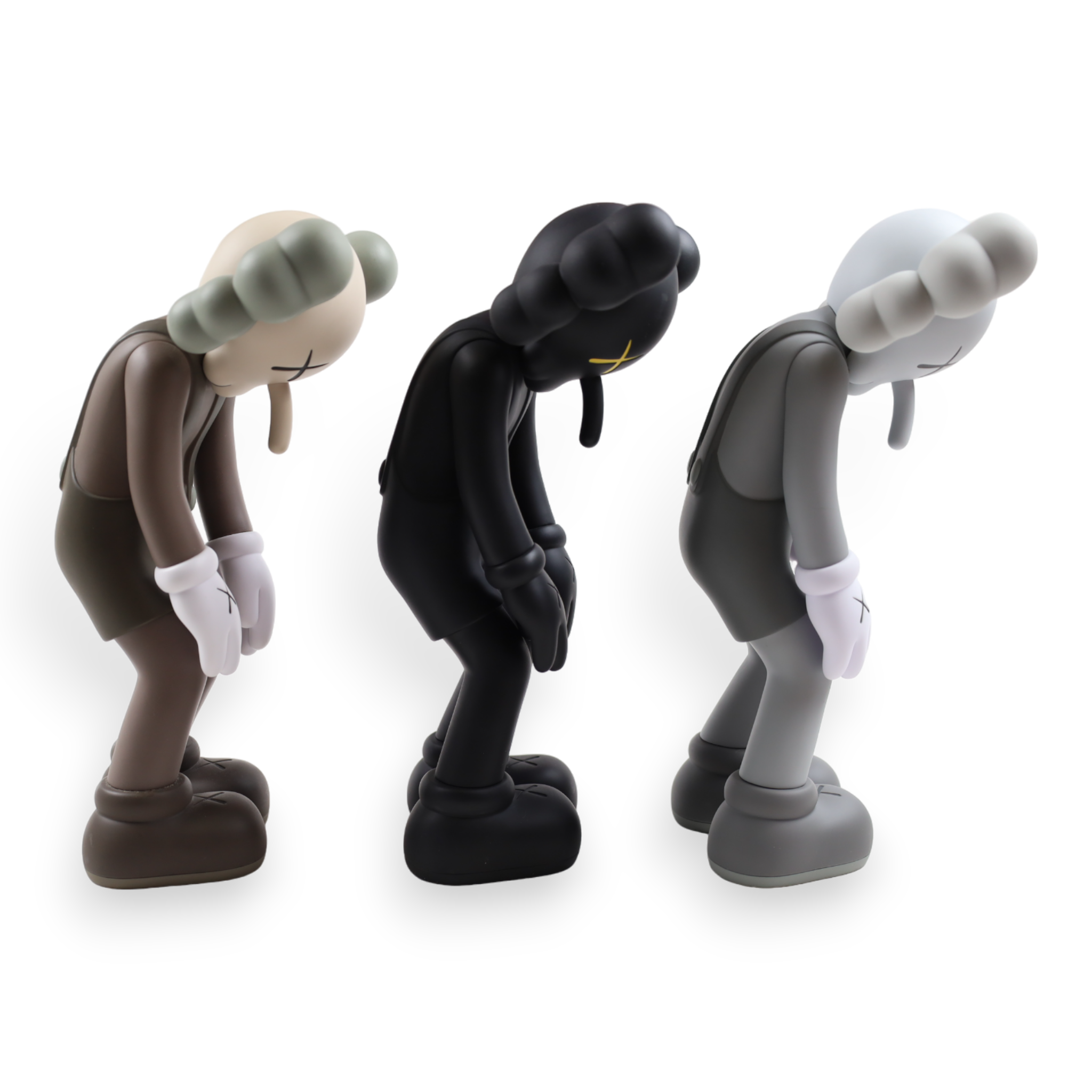 KAWS Small Lie Companion Vinyl Figure Black / Gray / Brown set